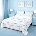 thumbnail image 1 of Erosebridal Cute Pink Bowknot Kids Bed Sheets,Blue Dreamy Princess Style King Sheets For Girls 4 Pieces, 1 of 6