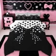 thumbnail image 1 of Erosebridal Cute Polka Dots Queen Comforter Set,Cartoon Ribbon Bowknot Bedding Comforter Set For Girls Kids,Reversible,3pcs, 1 of 7