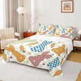 thumbnail image 1 of Erosebridal Cute Rabbit Print Full Size Sheets,Colorful Stars Print Bed Sheets For Kids 4 Pieces, 1 of 6