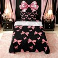 thumbnail image 1 of Erosebridal Cute Ribbon Bow Twin Sheet Sets 3pcs for Girls,Teens Women Flying Butterfly Bedding,Breathable Home Decor, 1 of 5
