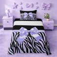 thumbnail image 1 of Erosebridal Cute Ribbon Bowknot Twin Sheet Sets,Abstract Zebra Stripe Bedding For Girls Kids 3-Piece, 1 of 6