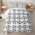 thumbnail image 1 of Erosebridal Cute Soccer Pattern Twin Quilt Set,Football Sport Ball Games Kids Twin Coverlet Set,2pcs, 1 of 7