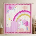thumbnail image 1 of Erosebridal Cute Unicorn Curtains for Living Room,Bling Glitter 30%-50% Blackout Curtains Set of 2 (38x45)Cartoon Rainbow Curtains and Drapes (38x45),Princess Room Decoration, 1 of 6