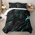 thumbnail image 1 of Erosebridal Cyan Abstract Wave Twin Quilt Set for Women Men, Marble Ombre Dot Print Twin Coverlet Set, 2pcs, 1 of 7