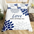 thumbnail image 1 of Erosebridal Dahlia Floral Duvet Cover Twin,Love Print Bedding Sets Twin Size,Blue Botanical Flower Comforter Cover Twin For Teens,Microfiber Bedroom Decor,2-Piece（No Comforter）, 1 of 7