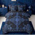 thumbnail image 1 of Erosebridal Damask Baroque Floral 7-Piece Twin Bedding Sets For Adult,Vintage Gothic Theme Bedding Comforter Set,Reversible black, 1 of 6