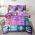 thumbnail image 1 of Erosebridal Dance Ballet Bedding Sets Twin Size,Bling Gliter Comforter Sets with Sheets,Geometric Buffalo Bed in a Bag Twin size,Breathable Female Bedroom Decor,Reversible,7-Piece, 1 of 6