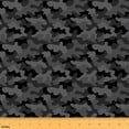 thumbnail image 1 of Erosebridal Dark Gray Camouflage Fabric by the Yard 2 Yards, Military Army Camo Pattern Sewing Fabric, 1 of 7