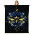 thumbnail image 1 of Erosebridal Death Moth Throw Blanket for Couch,Gothic Theme Plush Blanket,Breathable Sherpa Blanket 30x40,Starry Sky Decor, 1 of 7