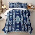 thumbnail image 1 of Erosebridal Deep Navy Aztec Twin Quilt Set,Tribal Stars Geometric Twin Coverlet Set For Boys,2-Piece, 1 of 7