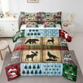 thumbnail image 1 of Erosebridal Deer Bear Silhouette Bed in a Bag Queen Size,Rustic Farmhouse Cabin Bed Set,Wild Animal Wolf Bedding Queen Size For Men Women,Super Cozy Room Decoration,7pcs, 1 of 6
