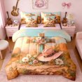 thumbnail image 1 of Erosebridal Desert Floral Cross Pink Cowgirl Print Twin Bedding Sets, Country Style Bedding Comforter Set for Girls, Pink Reversible 7pcs, 1 of 6
