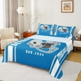 thumbnail image 1 of Erosebridal Detroit Sheet Set Twin,Football City Silhouette Bedding Sets Twin Size,Blue White Gray Twin Sheet Sets,Super Cozy Room Decor,3 Pieces, 1 of 7