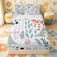 thumbnail image 1 of Erosebridal Dino Floral Zipper Full Size Comforter Sets with Fitted Sheet and 2 Pillowcases,Green Dinosaur Rose Heart Zipper Bedding Set For Boys,Polkadot Reversible,4 Pieces, 1 of 7
