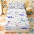 thumbnail image 1 of Erosebridal Dino Print Zipper Twin Comforter Sets with Fitted Sheet and 2 Pillowcases,Rainbow Dinosaur Cloud Zipper Bedding Set For Boys,4-Piece, 1 of 7