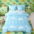 thumbnail image 1 of Erosebridal Dinosaur Skull Bedding Comforter Set, Blue White King Bedding Sets, 1 of 6