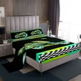 thumbnail image 1 of Erosebridal Dirt Bike Sports Twin Sheet Sets, Yellow Green Bedding Twin Size, Teens 3 Pieces, 1 of 7