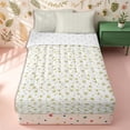 thumbnail image 1 of Erosebridal Ditsy Floral Pattern Zipper Full Size Comforter Sets with Fitted Sheet and 2 Pillowcases,Tiny Wildflower Print Zipper Bedding Set,Yellow White,Reversible, 1 of 6