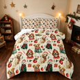thumbnail image 1 of Manfei Dog Full Size Comforter Sets Christmas Bedding Comforter Set, Gray Green 3-Pieces 1 Comforter and 2 Pillowcases, Xmas Reversible, 1 of 6