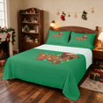 thumbnail image 1 of Manfei Dog King Sheets Holiday Bedding 4-Piece (1 Flat Sheet, 1 Fitted Sheet and 2 Pillowcases), 1 of 6