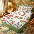 thumbnail image 1 of Erosebridal Doodle Camping Icon Print Zipper Twin Comforter Sets with Fitted Sheet and 2 Pillowcases,Tent Mushroom Pine Accent Zipper Bedding Set,Orange White,4-Piece,Reversible, 1 of 6