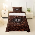 thumbnail image 1 of Erosebridal Dragon Eye Twin Sheet Sets, Black Brown Bedding, 1 Flat Sheet, 1 Fitted Sheet and 1 Pillowcase, 1 of 5