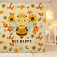 thumbnail image 1 of Erosebridal Dreamy Bee Shower Curtain 72Wx72L,Boho Sunflower Floral Bathroom Curtain,Beige Yellow, 1 of 5