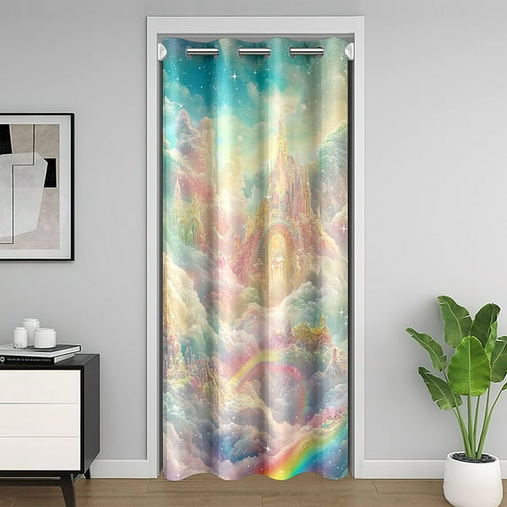 Erosebridal Dreamy Cloud Door Curtain For Door Window 42x80, Fairy Tale Door Drape, Princess Castle Decor
