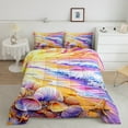 thumbnail image 1 of Erosebridal Dreamy Coastal Comforter Sets Twin Size, Seashell Beach Comforters & Duvets, Ocean Theme Decor, Reversible 2pcs, 1 of 8