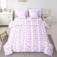 thumbnail image 1 of Erosebridal Dreamy Floral Bedding Sets King Size, Chic Purple Flower Comforter Sets with Sheets, Reversible 7 Pieces, 1 of 5