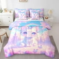 thumbnail image 1 of Erosebridal Dreamy Kitten Bedding Sets Twin Size, Maigc Cat Bedding Twin Size, Kawaii Animal Reversible Comforter Sets with Sheets, Ultra Soft Room Decoration, 7-Piece, 1 of 6