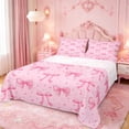 thumbnail image 1 of Erosebridal Dreamy Princess Bowknot Bed Sheets For Girls,Pink Stars Pattern King Sheets For Kids 4pcs, 1 of 6