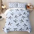thumbnail image 1 of Erosebridal Dreamy Princess Bowknot Twin Quilt Set,Black Bowtie Ribbon Twin Coverlet Set For Kids,2 Pieces, 1 of 7