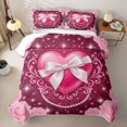thumbnail image 1 of Erosebridal Dreamy Princess Style Quilt Full,Pink Flowers Floral Full Bedspread Sets For Kids Girls,3 Pieces, 1 of 7