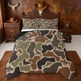 thumbnail image 1 of Erosebridal Duck Hunter Camouflage Queen Comforter Set,Green Camo Rustic Farmhouse Hunting Bedding Comforter Set For Adults Kids,Reversible Black,3 Pieces, 1 of 7
