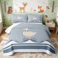thumbnail image 1 of Erosebridal Duck Quilt Full for Girls, Blue Stripes Full Bedspread Sets, 3-Piece 1 Coverlet and 2 Pillowcases, 1 of 7