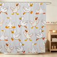 thumbnail image 1 of Erosebridal Duck Shower Curtain 72Wx72L for Boys Girls, Grey Background Waterproof Bathroom Curtain, 1 of 5