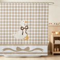 thumbnail image 1 of Erosebridal Duck Shower Curtain 72Wx78L for Girls, Beige Gingham Waterproof Bath Curtain, 1 of 5