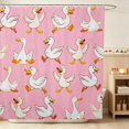 thumbnail image 1 of Erosebridal Duck Shower Curtain 72Wx78L for Girls, Pink Background Waterproof Bath Curtain, 1 of 5