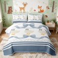 thumbnail image 1 of Erosebridal Duck Twin Quilt Set for Girls, Blue Ribbon Twin Coverlet Set, 2-Piece 1 Bedspread and 1 Pillowcase, 1 of 7
