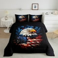 thumbnail image 1 of Erosebridal Eagle Bird Bedding Sets King with Comforter, US Flag Duvet Insert, Stars Stripes Decor, Reversible, 1 of 7