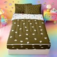 thumbnail image 1 of Erosebridal Earthy Khaki Mini White Heart Zipper Full Size Comforter Sets with Fitted Sheet and 2 Pillowcases,Basic Plain Neutral Zipper Bedding Set For Girls,Polkadot Reversible,4-Piece, 1 of 7