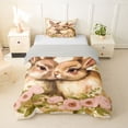 thumbnail image 1 of Erosebridal Easter Cartoon Rabbits Twin Bedding For Kids,Romantic Florl Pink Roses Duvet Cover Set For Boys Girls,2pcs,No Comforter,Grey Reversible, 1 of 6