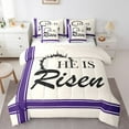 thumbnail image 1 of Erosebridal Easter Theme Bedding Sets Queen Size, Purple Beige Comforter Sets with Sheets, Festival Room Decor, 7-Piece, 1 of 5