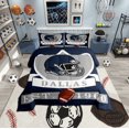 thumbnail image 1 of Erosebridal Eat Sleep Bedding Sets King with Comforter, American Football Comforter Sets King Size, Sports Lover Reversible Duvet Insert, Lightweight Bedroom Decor, 3 Pieces, 1 of 8