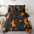 thumbnail image 1 of Erosebridal Eat Sleep Bedding Sets Twin Size, Basketball Player Comforter Sets with Sheets, Sports Lover Reversible Bedding Twin Size, Super Cozy Bedroom Decor, 7-Piece, 1 of 6