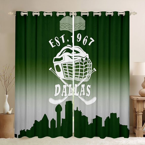 Erosebridal Eat Sleep Curtains for Living Room, American Football 30%-50% Blackout Curtains Set of 2 (42x90), Sports Lover Curtains and Drapes (42x90), Window Curtains Room Decor