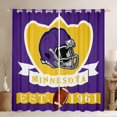 thumbnail image 1 of Erosebridal Eat Sleep Curtains for Living Room, American Football 30%-50% Blackout Curtains Set of 2 (52x63), Sports Lover 30%-50% Black Out Curtains, Window Drapes Bedroom Decor, 1 of 6