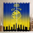 thumbnail image 1 of Erosebridal Eat Sleep Curtains Pack of 2 (42x63), American Football 30%-50% Black Out Curtains, Sports Lover Curtains for Living Room, Window Curtains Room Decor, 1 of 6