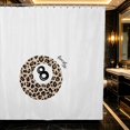 thumbnail image 1 of Erosebridal Eight Ball Shower Curtain 72Wx72L Single Bathroom Curtain, Leopard White, 1 of 5